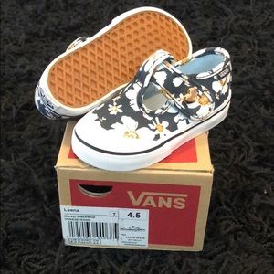 Vans Leena (Daisy) Black / Blue toddler size 4.5